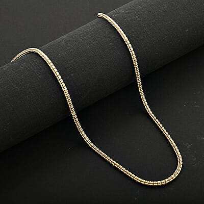 3.15mm Diamond-cut Ice Chain Necklace in 14K White and Yellow Gold 20 Inches 14.4 Grams