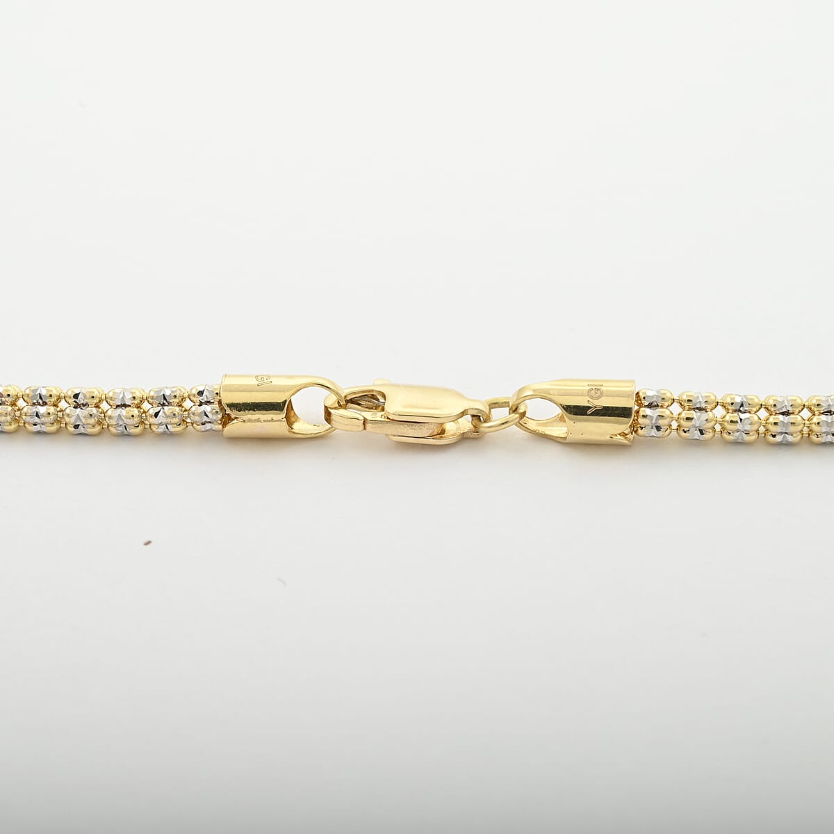 3.15mm Diamond-cut Ice Chain Necklace in 14K White and Yellow Gold 20 Inches 14.4 Grams image number 4