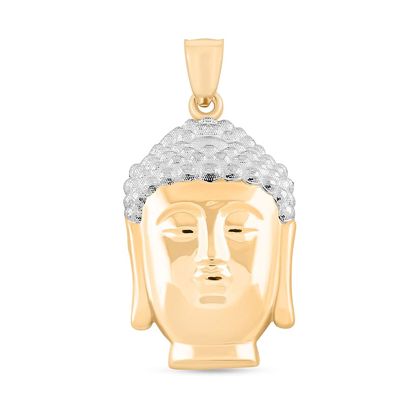 Buddha Pendant in 10K Yellow and White Gold 2.1 Grams