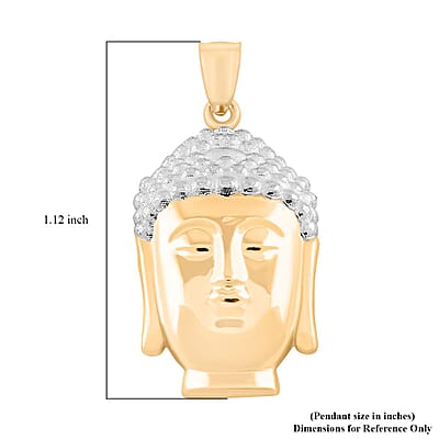 Buddha Pendant in 10K Yellow and White Gold 2.1 Grams