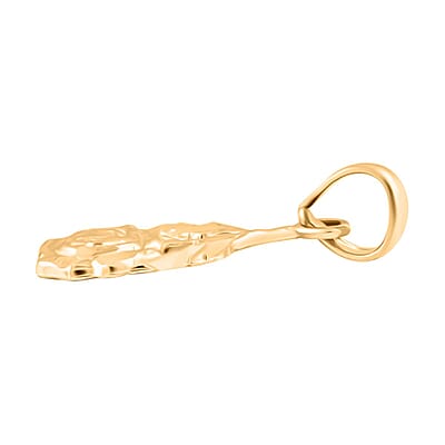 Inverted Rose Pendant in 10K Yellow Gold 0.80 Grams