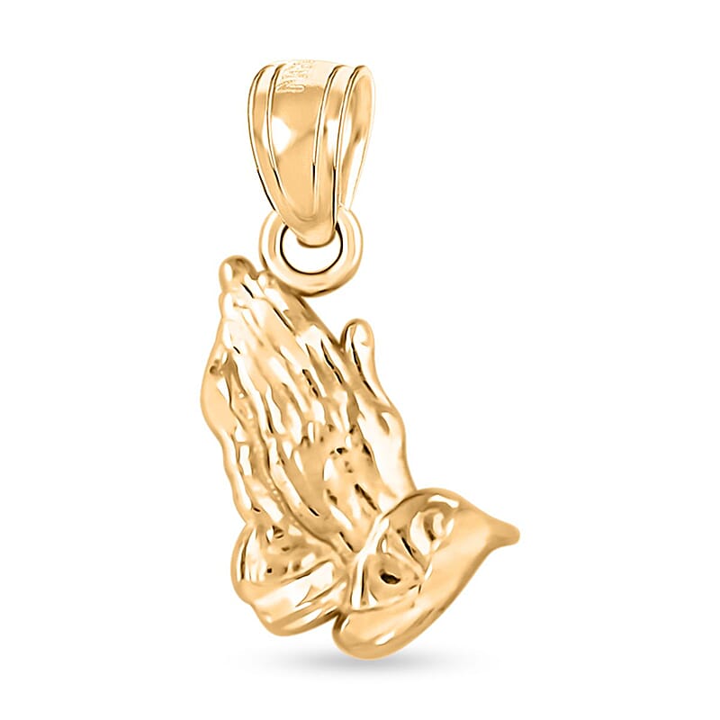 Praying Hands Pendant in 10K Yellow Gold 0.65 Grams