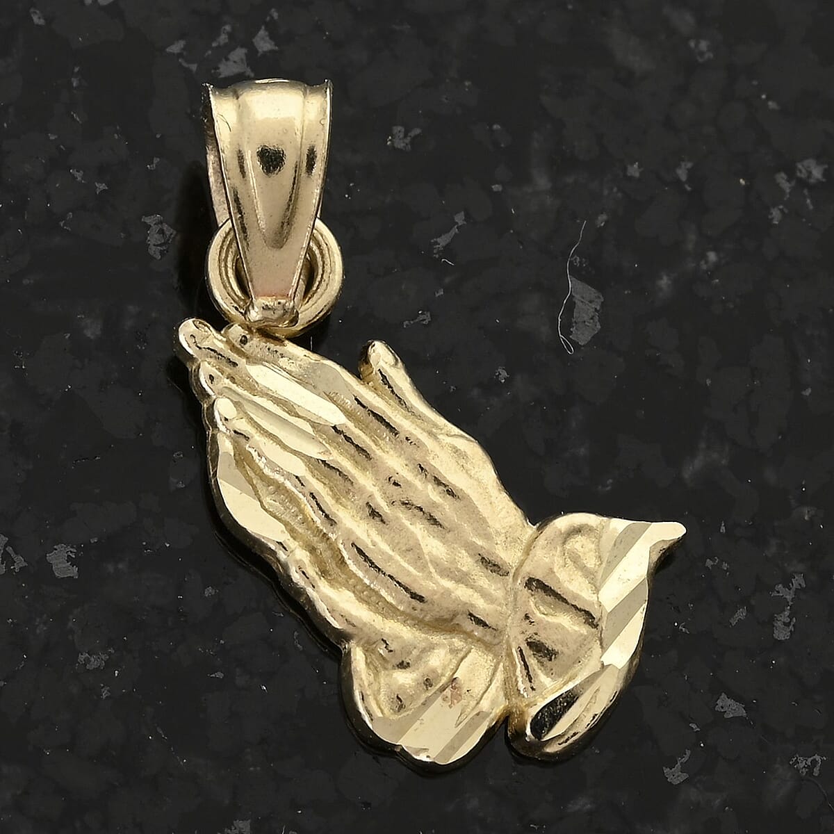 Praying Hands Pendant in 10K Yellow Gold 0.65 Grams image number 1