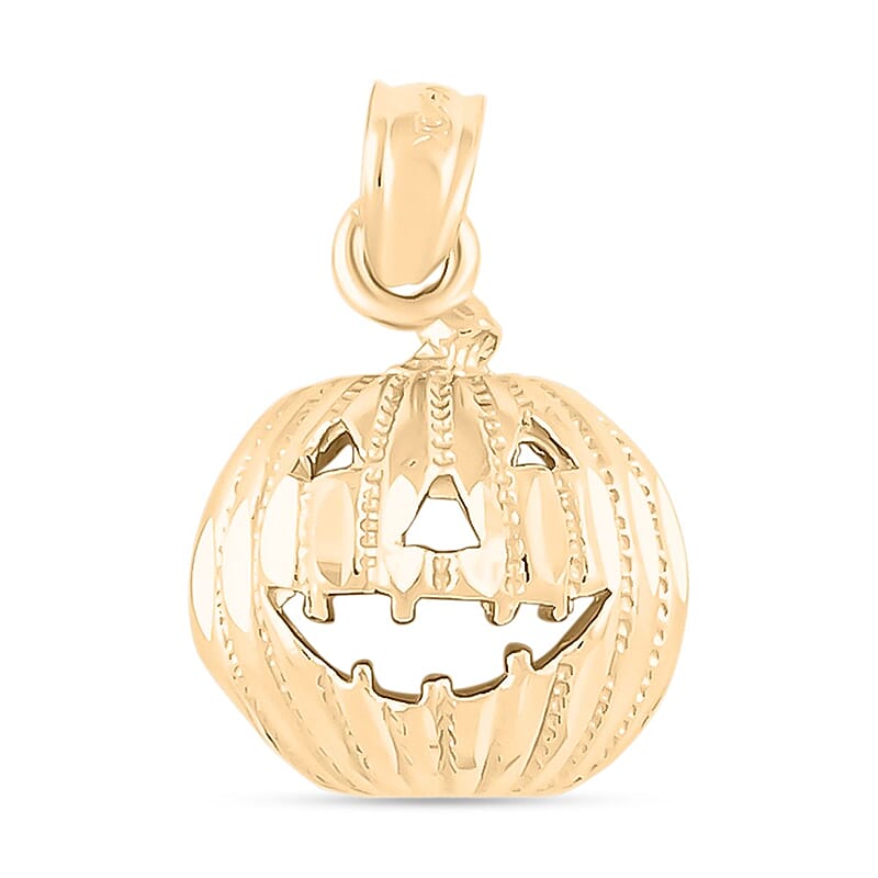 Jack-O-Lantern Pendant in 10K Yellow Gold 1.6 Grams