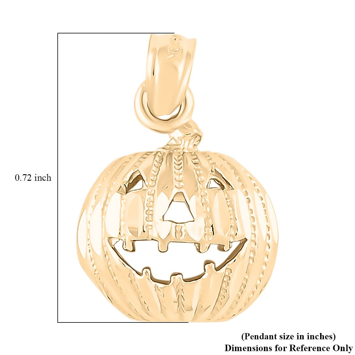 Jack-O-Lantern Pendant in 10K Yellow Gold 1.6 Grams image number 4
