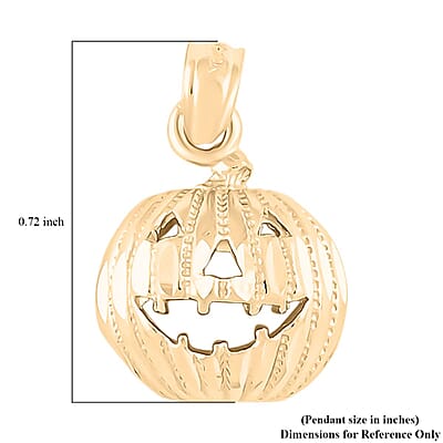 Jack-O-Lantern Pendant in 10K Yellow Gold 1.6 Grams