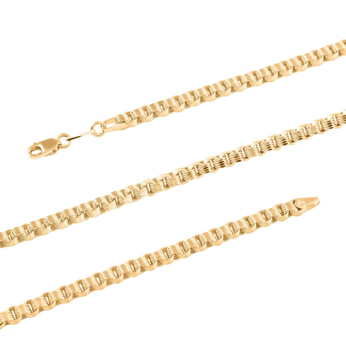 3.2mm Box Byzantine Necklace in 10K Yellow Gold 9.90 Grams 22 Inches image number 2