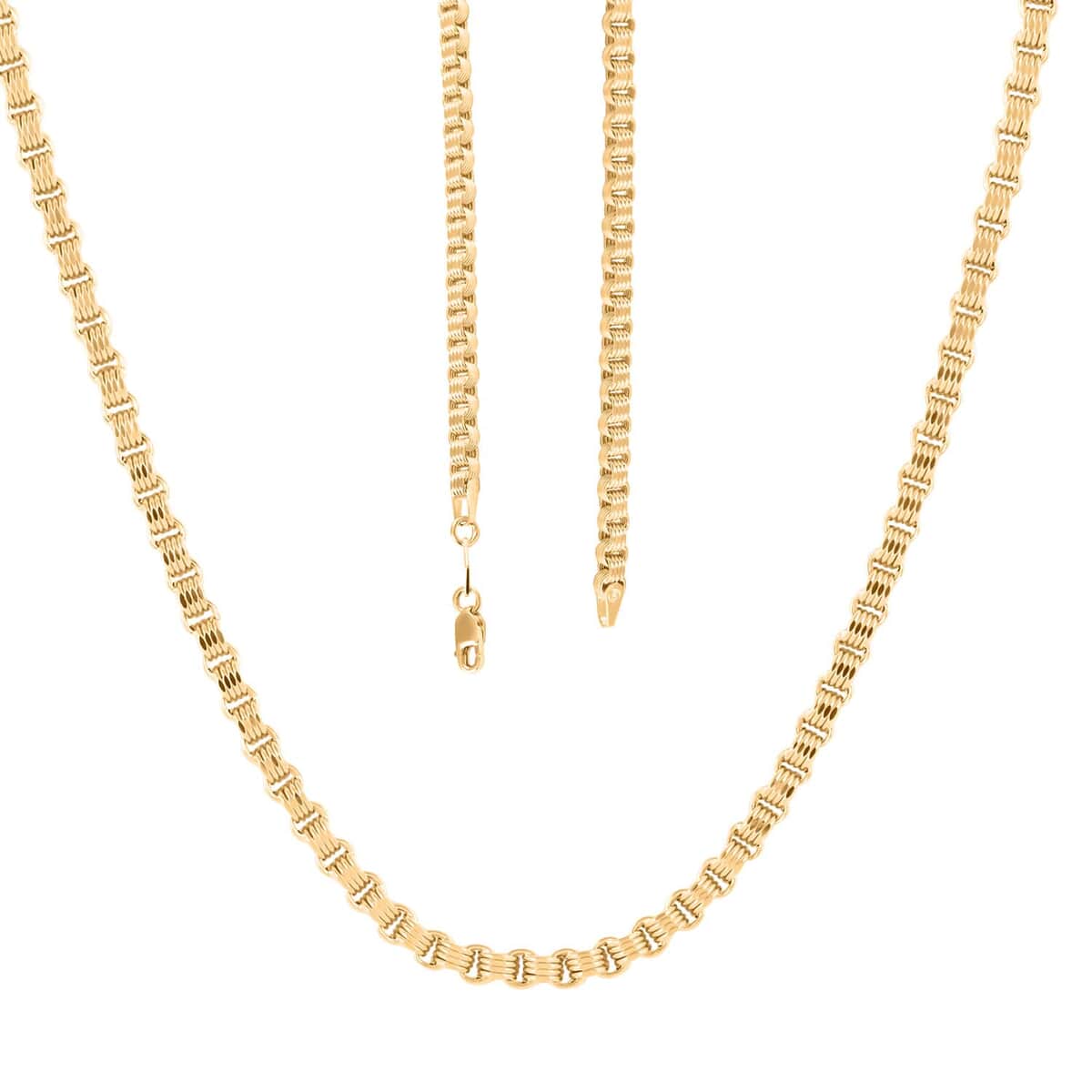 3.2mm Box Byzantine Necklace in 10K Yellow Gold 9.90 Grams 22 Inches image number 4