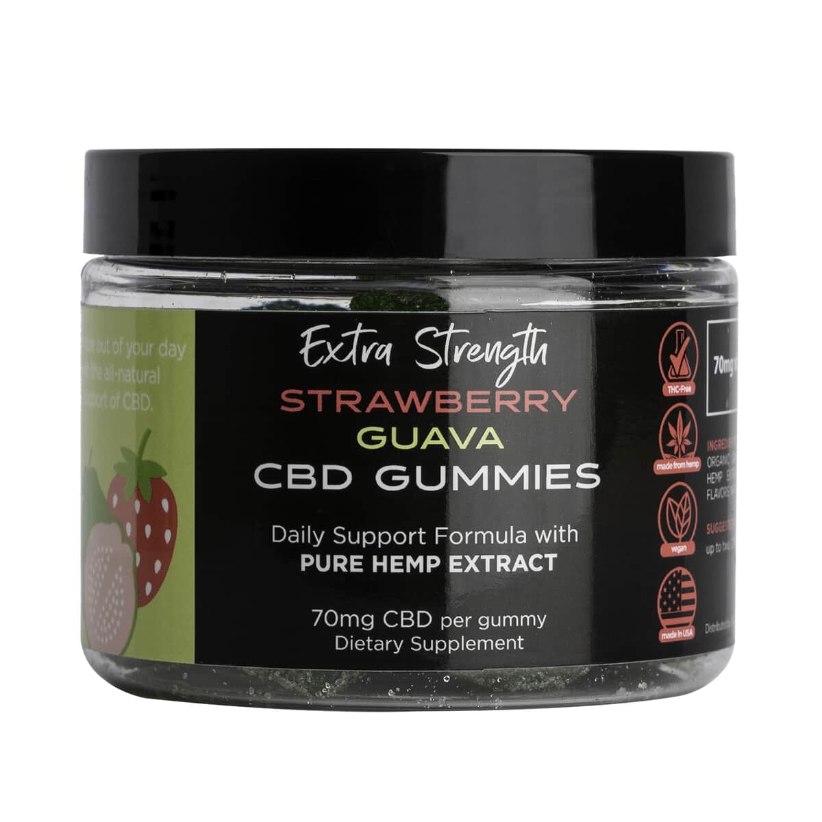 EXTRA STRENGTH - CBD For Life Strawberry Guava Gummies - 30 Ct - 70 mg CBD image number 0