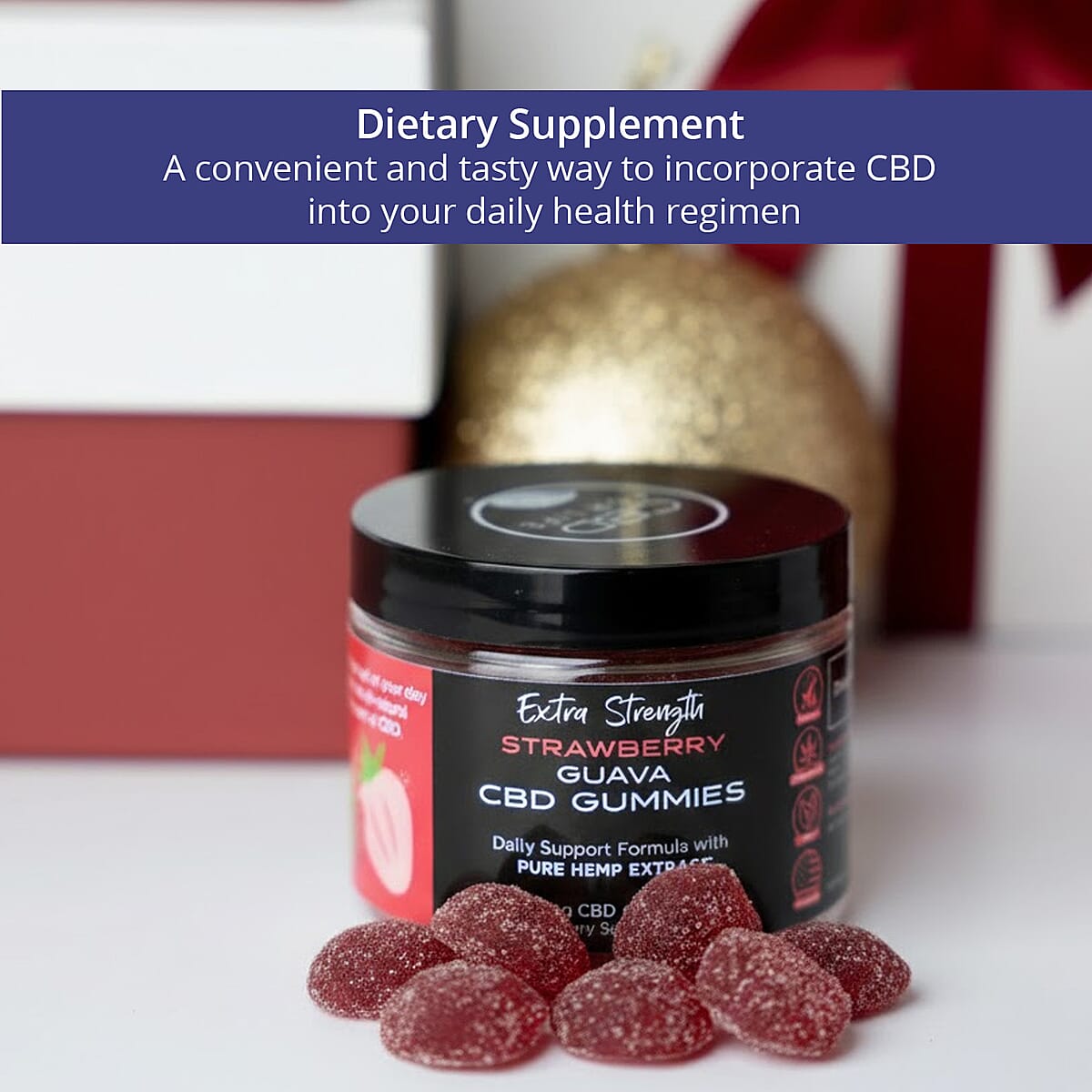 Extra Strength CBD For Life Strawberry Guava Gummies - 30 Ct - 70 mg CBD image number 4