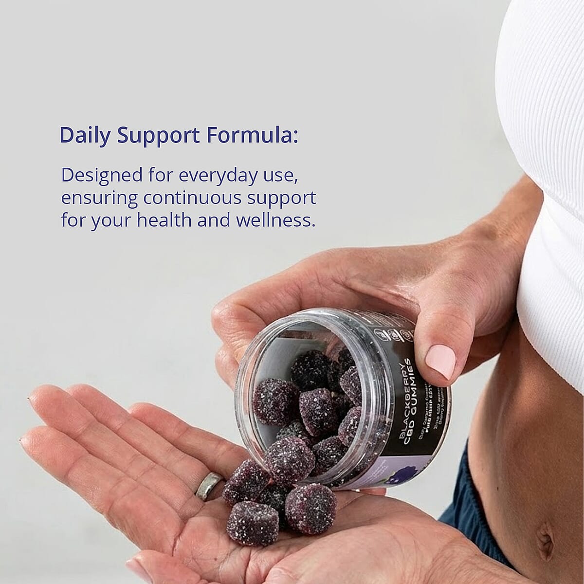 Extra Strength CBD For Life Blackberry Gummies 30 Ct - 70 mg CBD image number 2