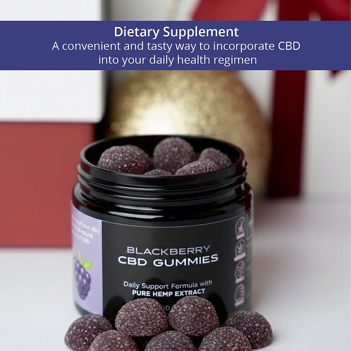Extra Strength CBD For Life Blackberry Gummies 30 Ct - 70 mg CBD image number 4