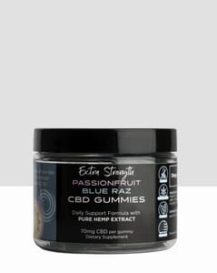 Extra Strength CBD For Life Passionfruit Blue Raz Gummies 30 Ct - 70 mg CBD