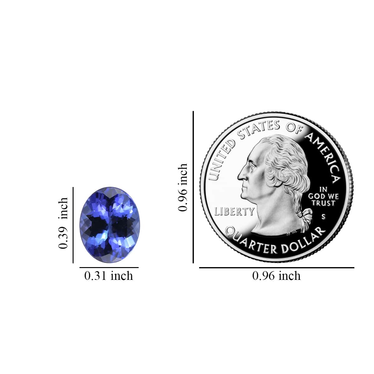 Certified & Appraised AAAA Tanzanite (Ovl 10x8 m) 2.50 ctw image number 3