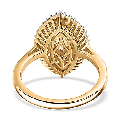 Premium Brazilian Heliodor and Multi Gemstone 1.80 ctw Marigold Flower Ring in 18K Vermeil Yellow Gold Over Sterling Silver (Size 10.0)