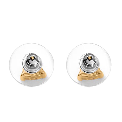 D'Joy Premium Brazilian Heliodor 1.35 ctw Solitaire Stud Earrings in 18K Vermeil Yellow Gold Over Sterling Silver 
