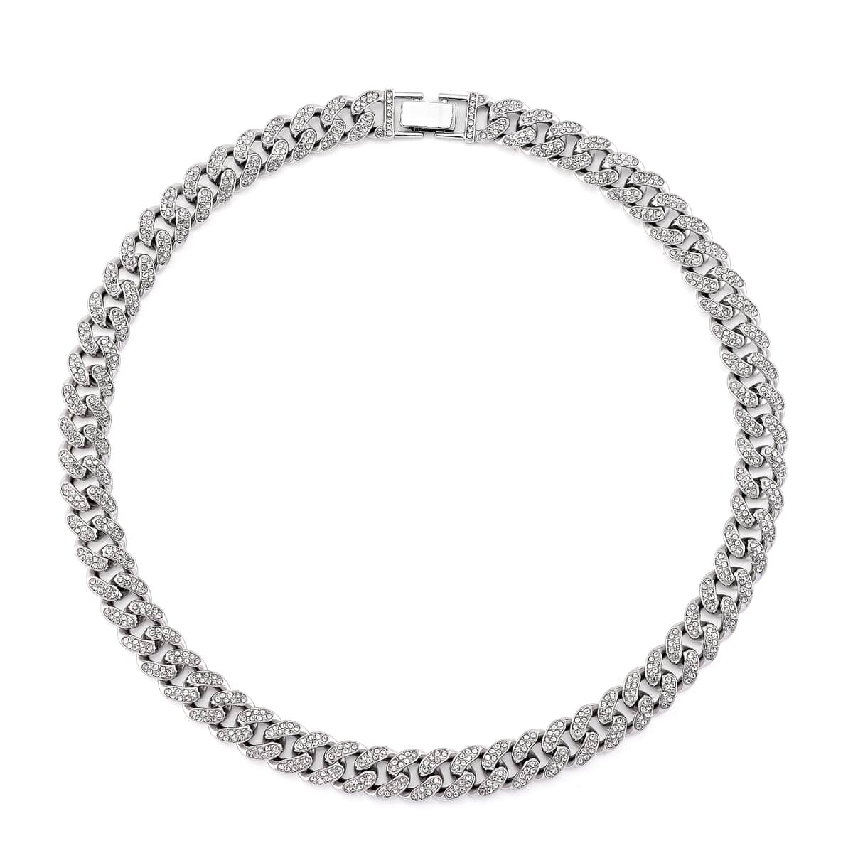 Austrian Crystal Necklace 20 Inches in Silvertone image number 2