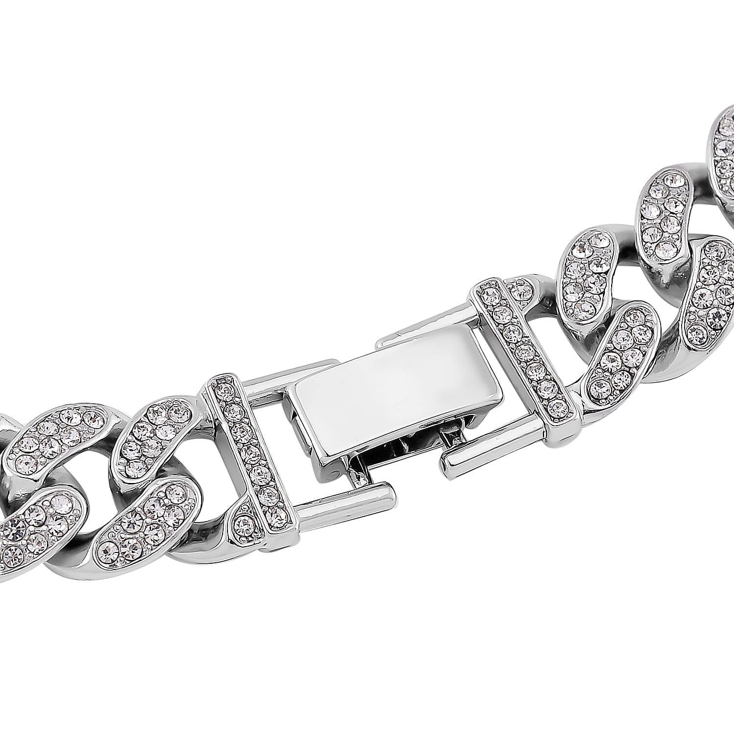 Austrian Crystal Necklace 20 Inches in Silvertone