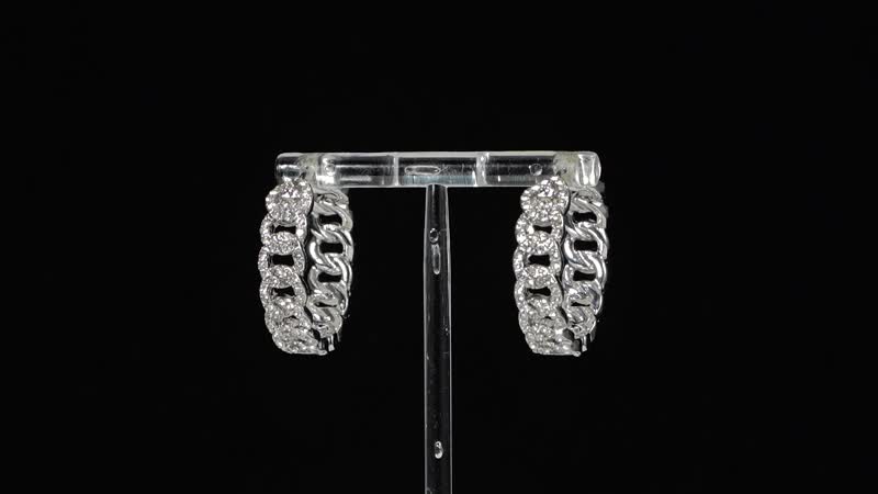 J Francis Embellished with Crystal by Swarovski Earrings in Silvertone