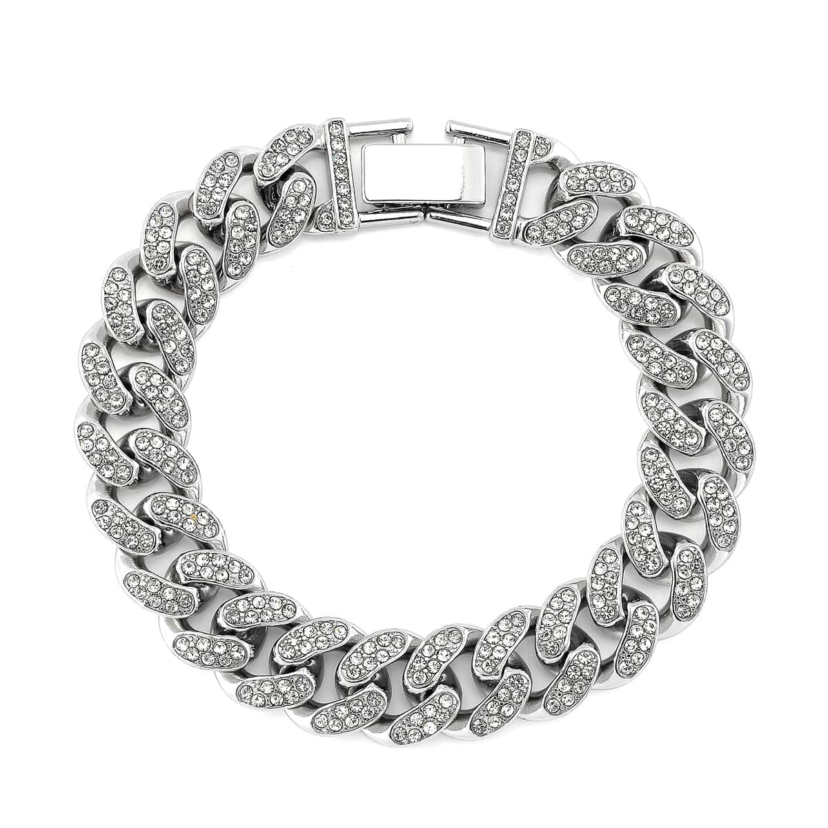 Austrian Crystal Bracelet in Silvertone (6.50 In) image number 0