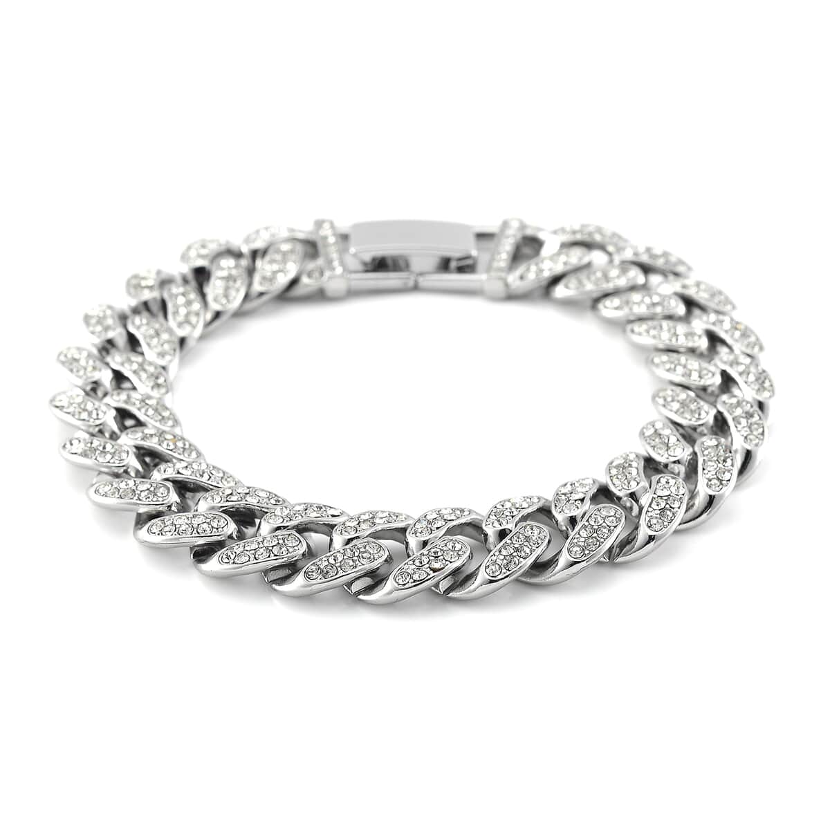 Austrian Crystal Bracelet in Silvertone (6.50 In) image number 2