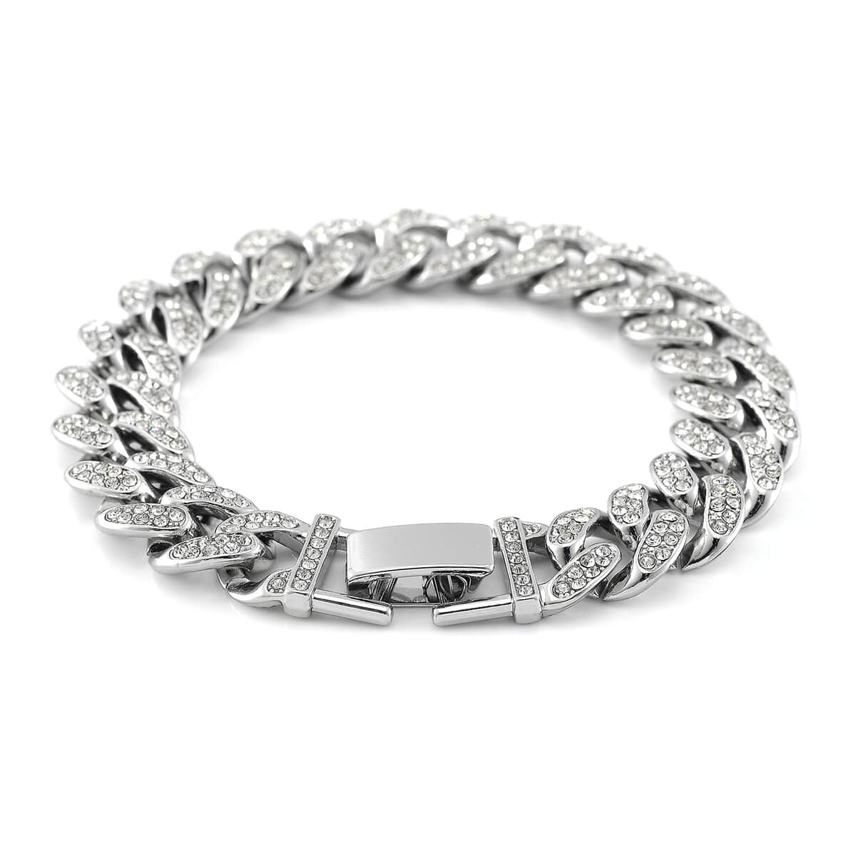 Austrian Crystal Bracelet in Silvertone (6.50 In) image number 3