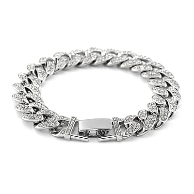 Austrian Crystal Bracelet in Silvertone (6.50 In)
