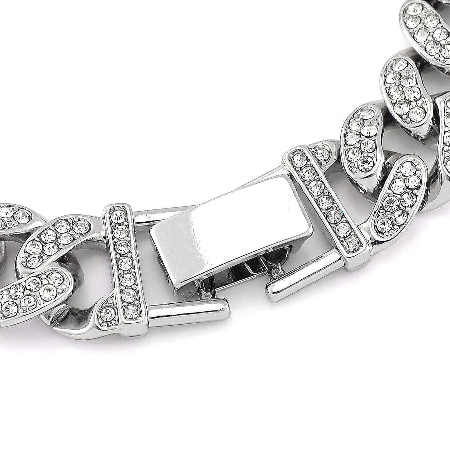 Austrian Crystal Bracelet in Silvertone (6.50 In)