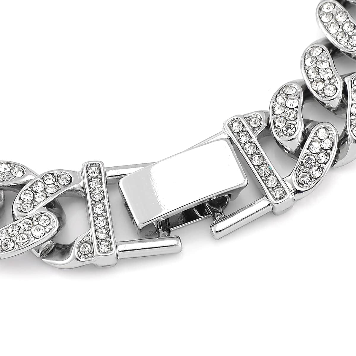 Austrian Crystal Bracelet in Silvertone (6.50 In) image number 4