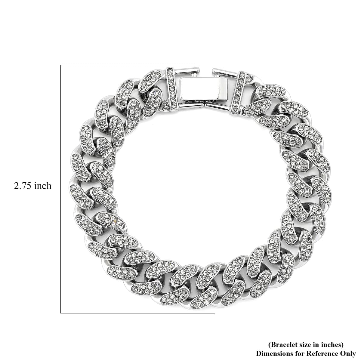 Austrian Crystal Bracelet in Silvertone (6.50 In) image number 5