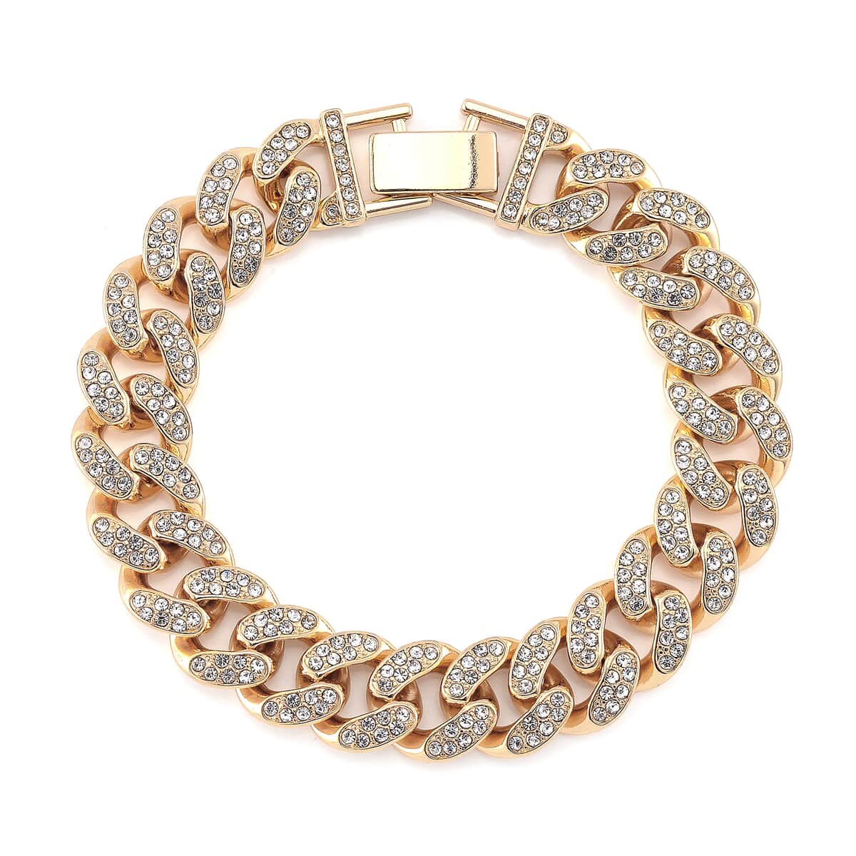 Austrian Crystal Bracelet in Goldtone (6.50 In) image number 0