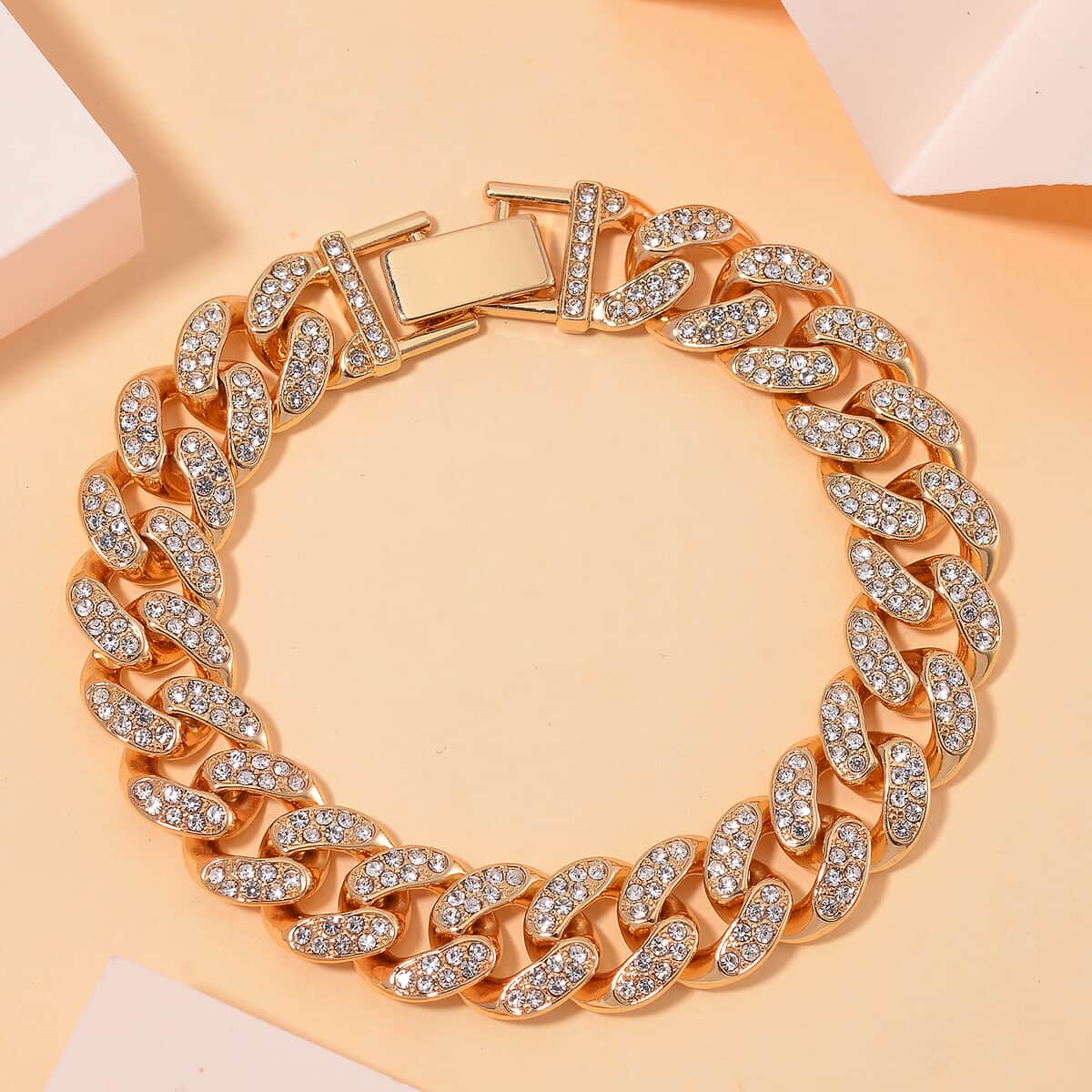 Austrian Crystal Bracelet in Goldtone (6.50 In) image number 1