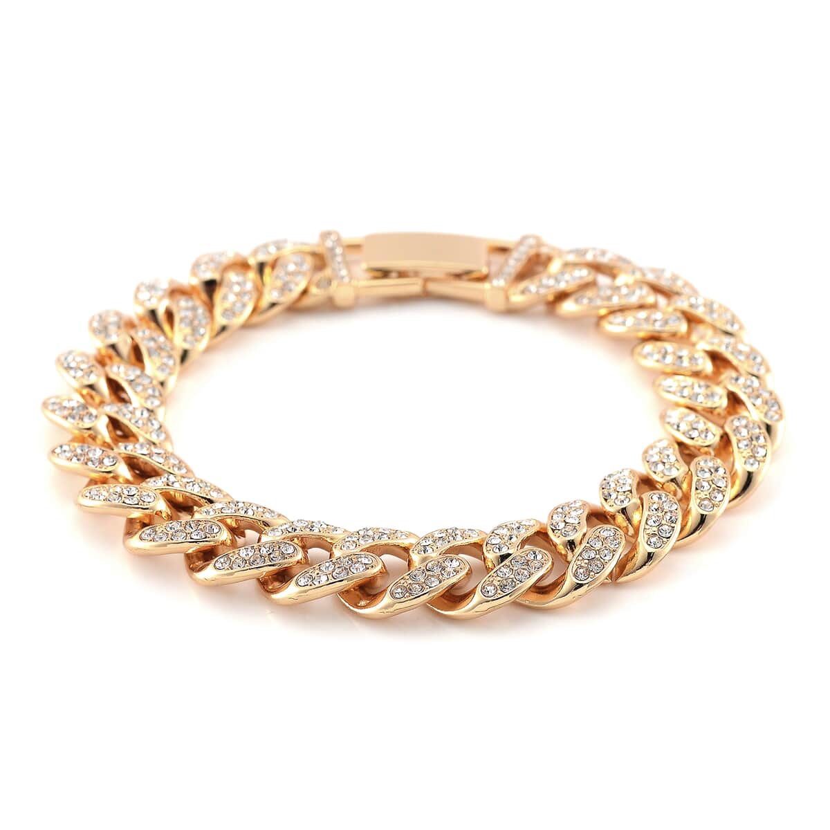 Austrian Crystal Bracelet in Goldtone (6.50 In) image number 2