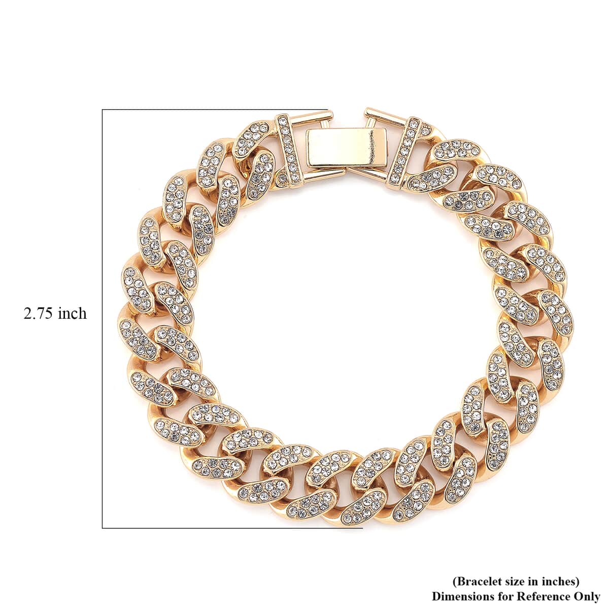 Austrian Crystal Bracelet in Goldtone (6.50 In) image number 5