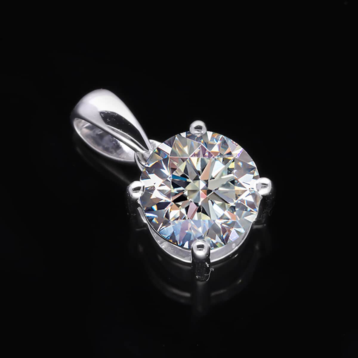 SGL Certified Luxuriant Lab Grown Diamond G-H VS 2.00 ctw Solitaire Pendant in 950 Platinum image number 1