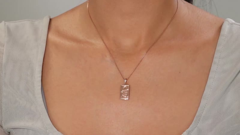18K Vermeil RG Over Sterling Silver Pendant (1.92 g)