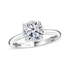 IGI Certified Luxuriant Lab Grown Diamond G, VS 2.00 ctw Solitaire Ring in 950 Platinum (Size 6.0) 4.25 Grams