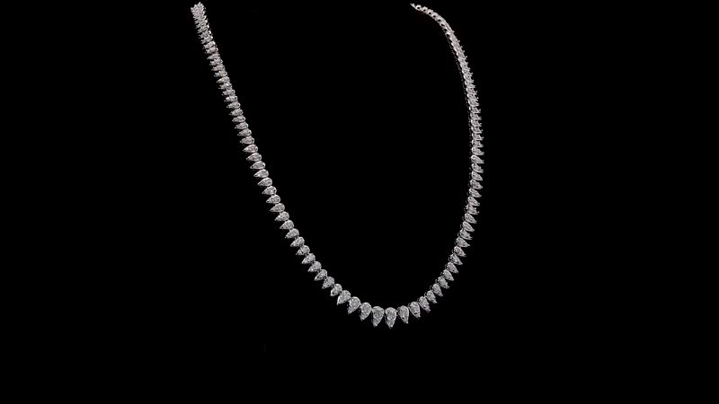 Luxuriant Lab Grown Diamond G-H SI 5.00 ctw Necklace in Platinum Over Sterling Silver 18 Inches