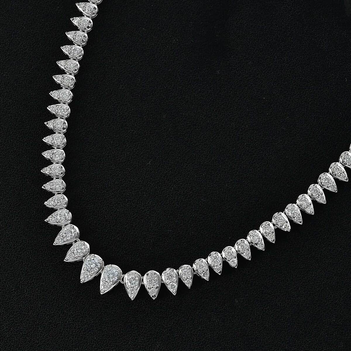 Luxuriant Lab Grown Diamond (SI) 5.00 ctw Necklace in Platinum Over Sterling Silver 18 Inches image number 1