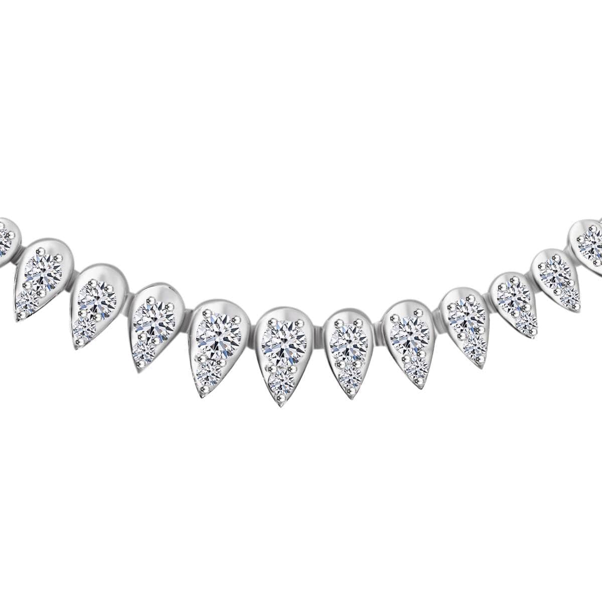 Luxuriant Lab Grown Diamond (SI) 5.00 ctw Necklace in Platinum Over Sterling Silver 18 Inches image number 3