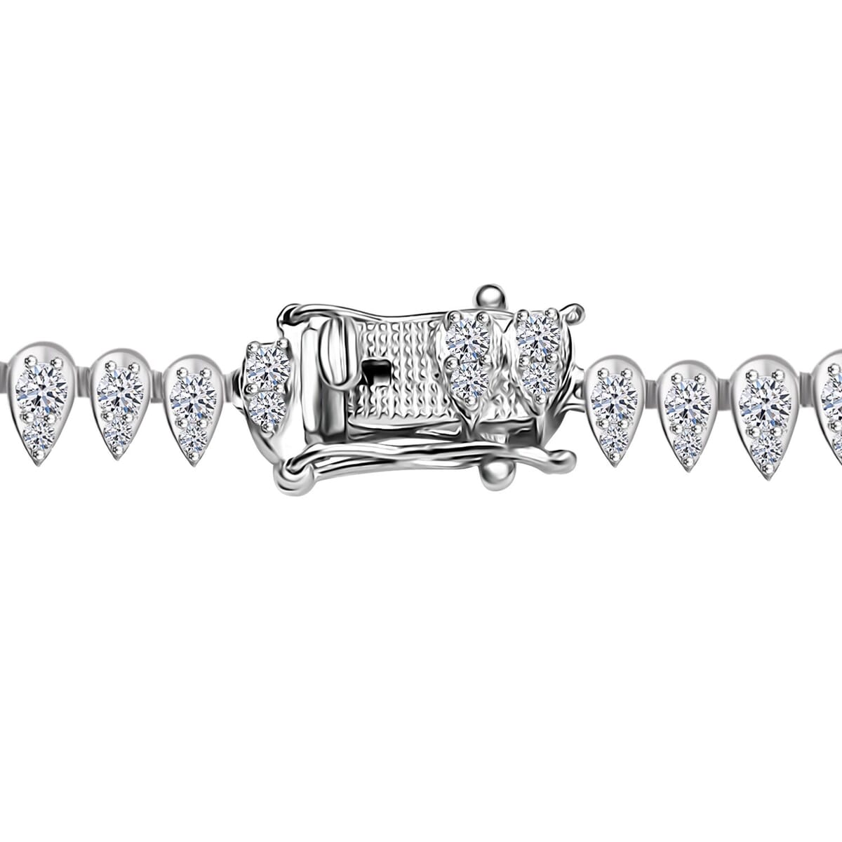 Luxuriant Lab Grown Diamond (SI) 5.00 ctw Necklace in Platinum Over Sterling Silver 18 Inches image number 5