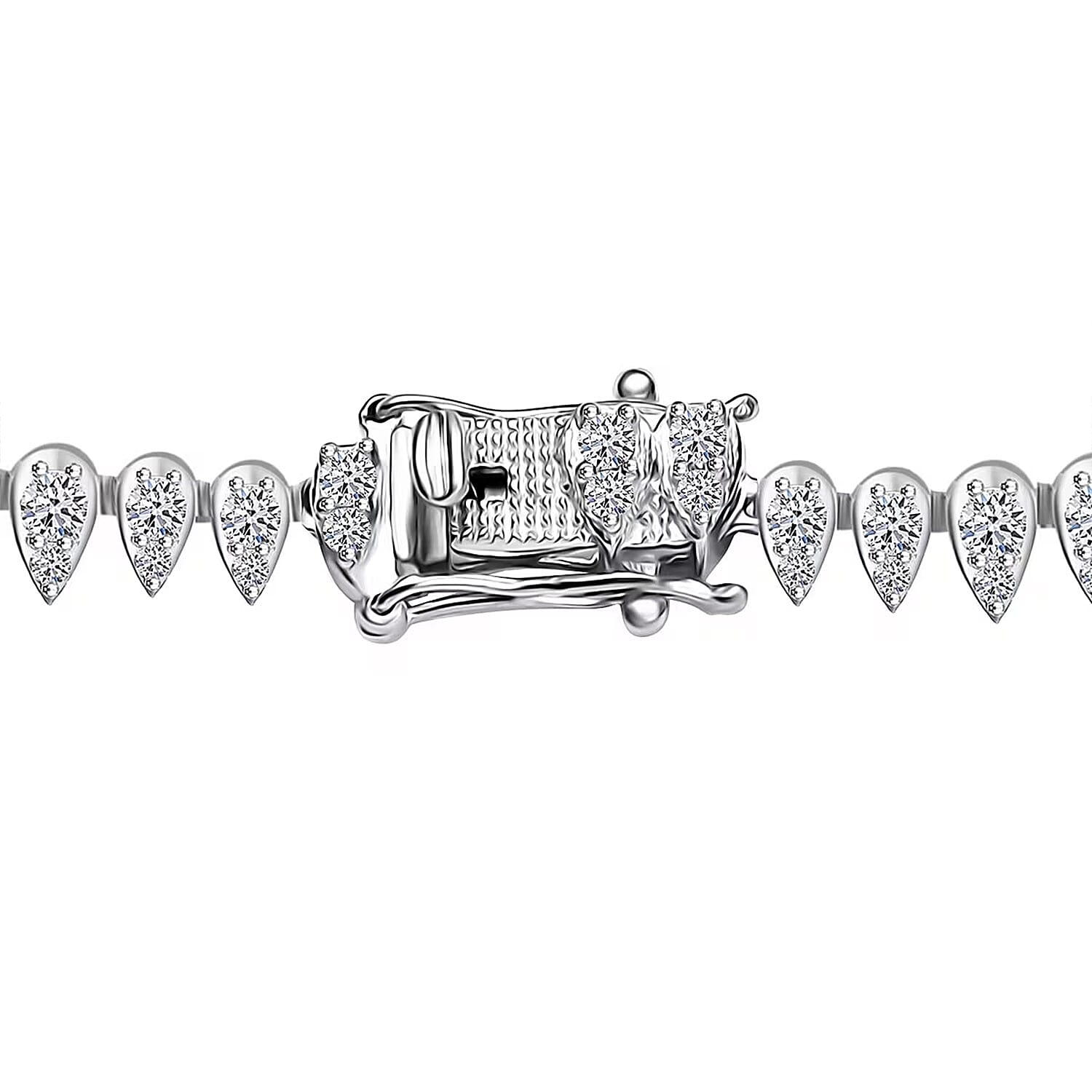 Luxuriant Lab Grown Diamond G-H SI 5.00 ctw Necklace in Platinum Over Sterling Silver 18 Inches