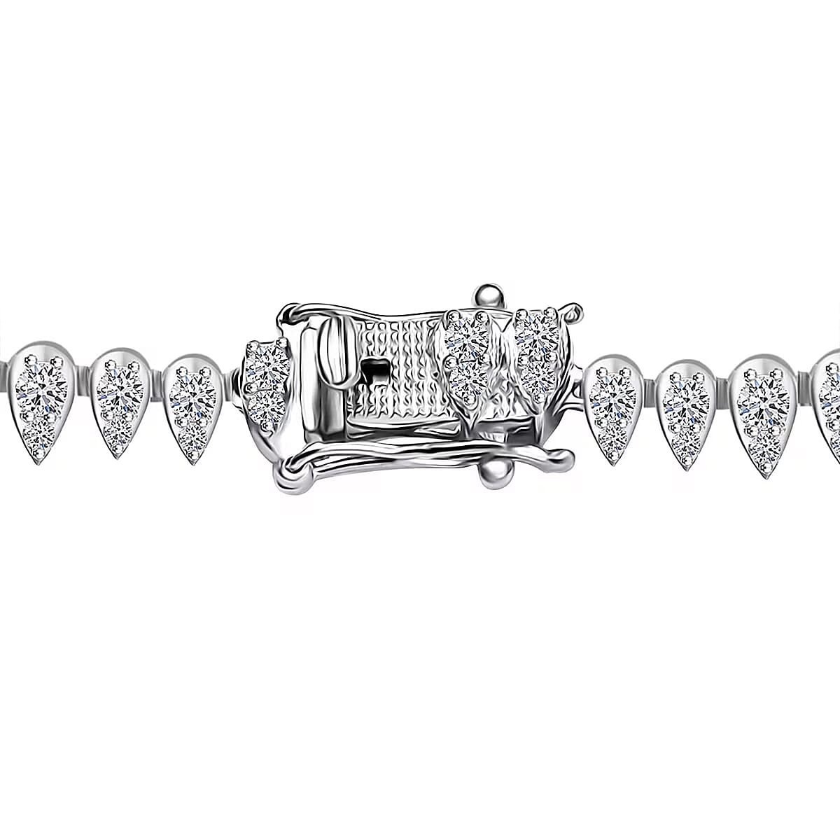 Luxuriant Lab Grown Diamond G-H SI 5.00 ctw Necklace in Platinum Over Sterling Silver 18 Inches image number 6