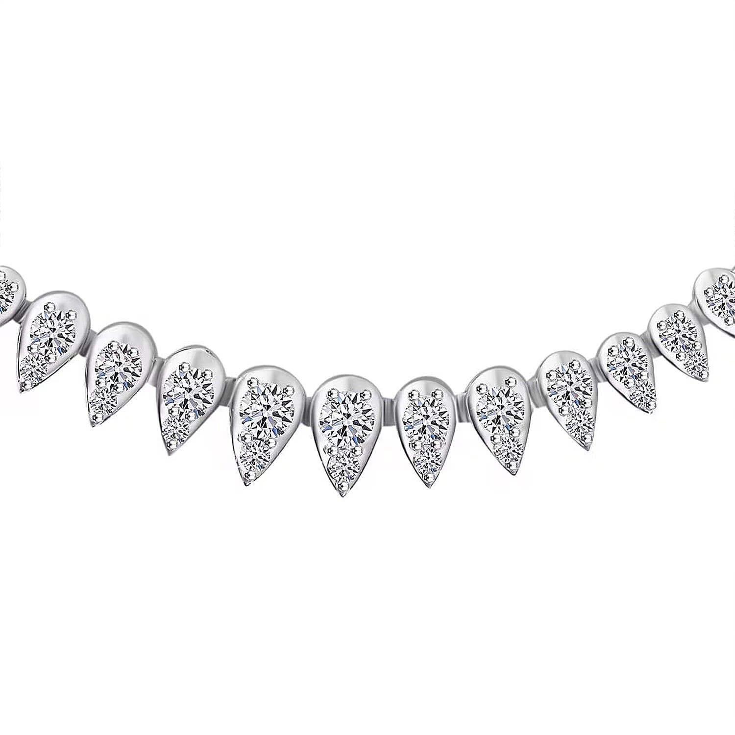 Luxuriant Lab Grown Diamond G-H SI 5.00 ctw Necklace in Platinum Over Sterling Silver 18 Inches