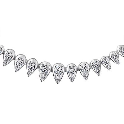 Luxuriant Lab Grown Diamond G-H SI 5.00 ctw Necklace in Platinum Over Sterling Silver 18 Inches