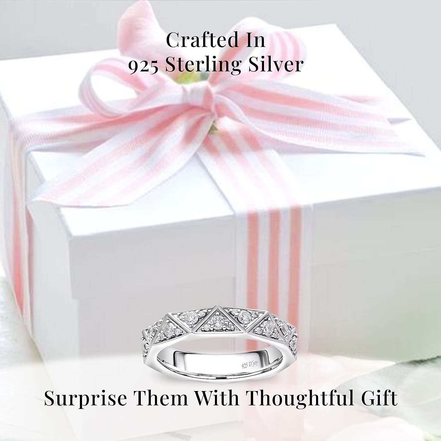 Luxuriant Lab Grown Diamond G-H SI 0.50 ctw Band Ring in Platinum Over Sterling Silver (Size 10.0) (Del. In 10-12 Days)