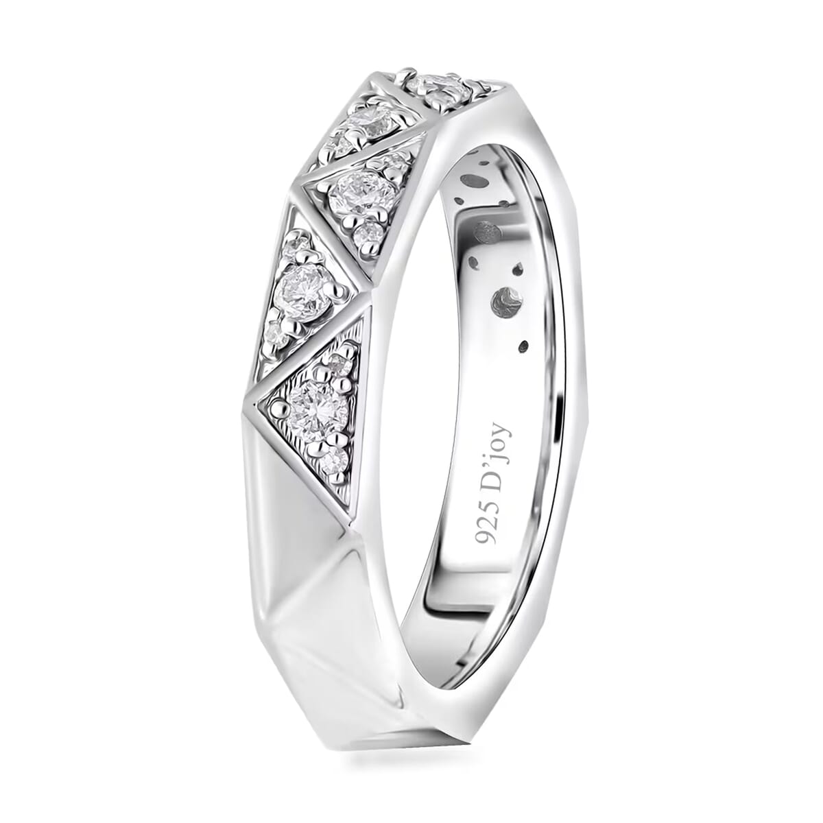 Luxuriant Lab Grown Diamond G-H SI 0.50 ctw Band Ring in Platinum Over Sterling Silver (Size 10.0) image number 8