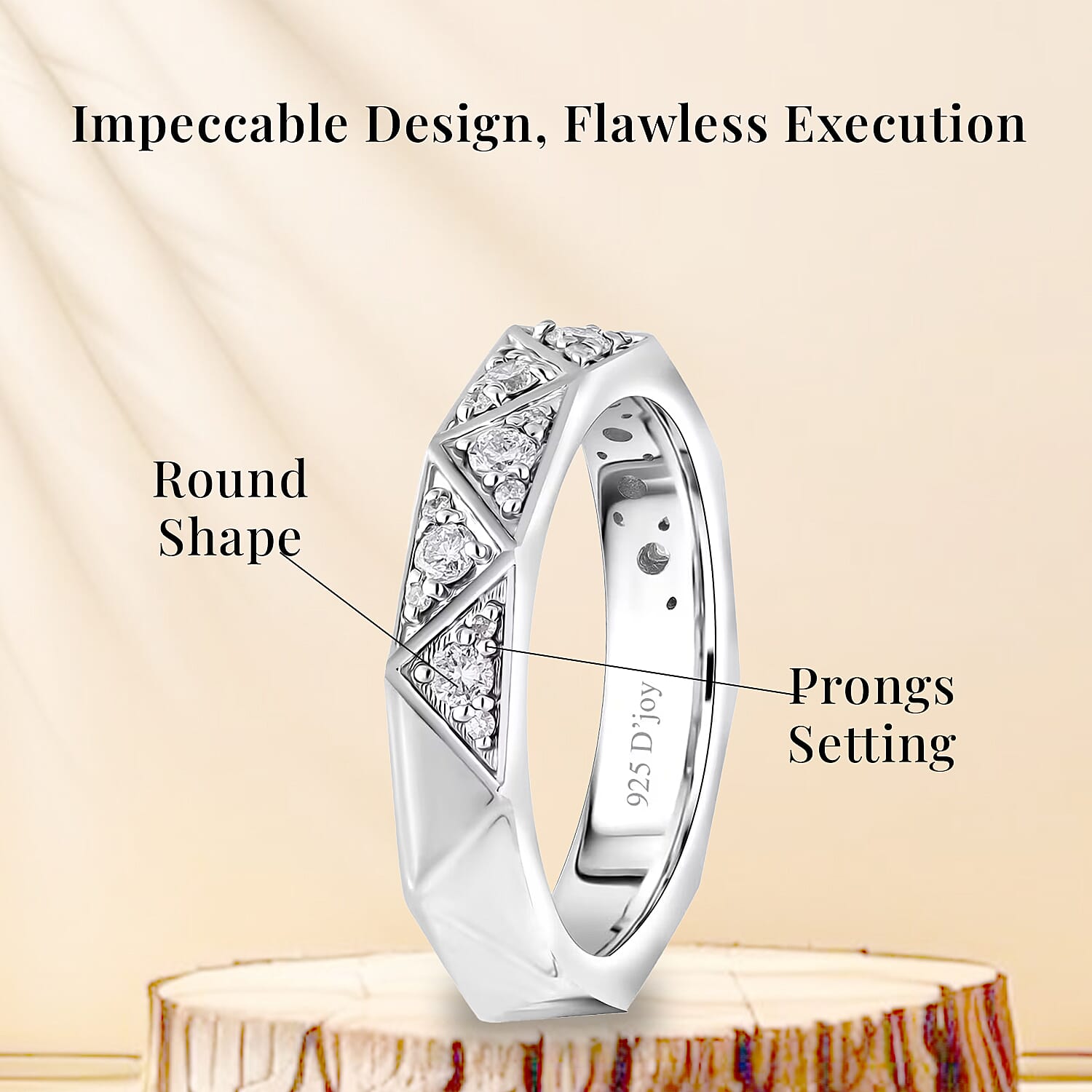 Luxuriant Lab Grown Diamond G-H SI 0.50 ctw Band Ring in Platinum Over Sterling Silver (Size 7.0)