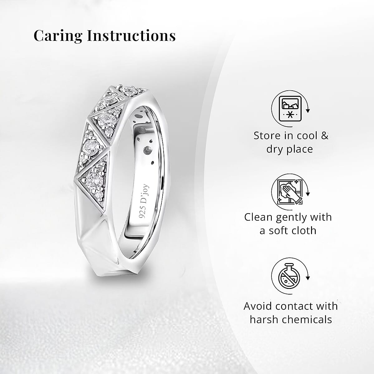 Luxuriant Lab Grown Diamond G-H SI 0.50 ctw Band Ring in Platinum Over Sterling Silver (Size 9.0) (Del. In 10-12 Days) image number 6