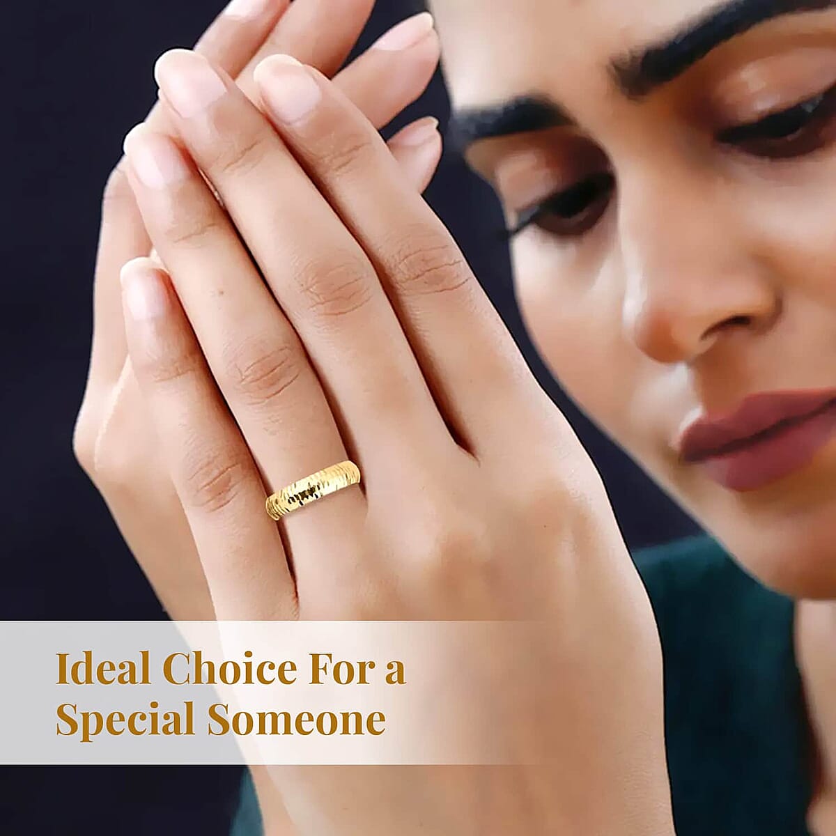 Diamond-Cut Band Ring in 10K Yellow Gold (Size 7.5) 0.75 Grams image number 4